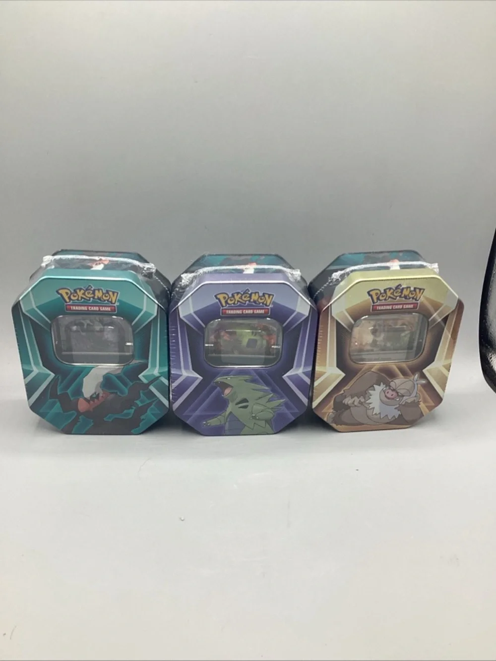 3 x Triple Whammy Collector Factory Sealed Tins (Complete Tin Set) Pokemon TCG